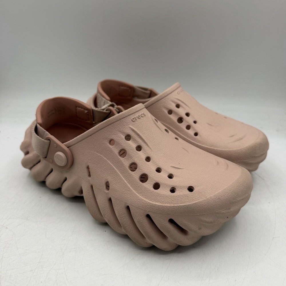 Crocs Echo Clog YOUTH Kids Size J 3 Pink Sporty Comfort Slip On Shoes 208190